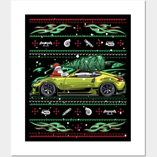 Christmas Ugly Nissan 370z z34! Great Car Guy Gift! Fairlady Z! Posters and Art